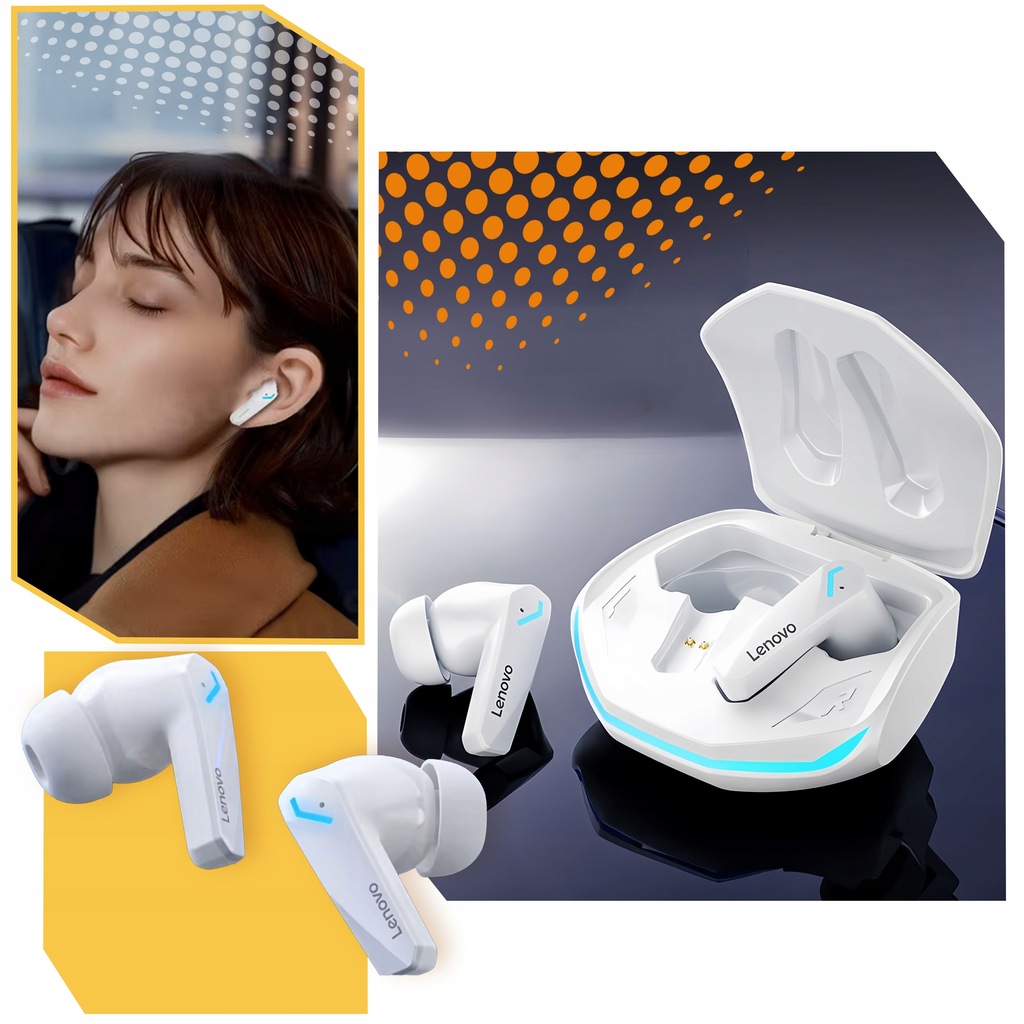 SŁUCHAWKI BEZPRZEWODOWE LENOVO GM2-B PRO BLUETOOTH 5.3 GAMINGOWE SPORTOWE EAN (GTIN) 6900319891020